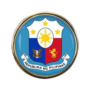 Philippines Pilipinas Crest Round Pin Badge