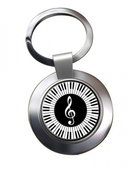 Piano Chrome Key Ring