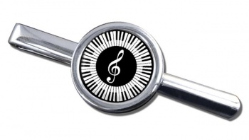 Piano Round Tie Clip