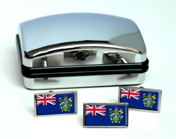 Pitcairn Islands Flag Cufflink and Tie Pin Set