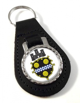 Pittsburgh PA Leather Key Fob