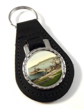 Plymouth Pier Leather Key Fob