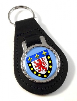 Poitiers (France) Leather Key Fob