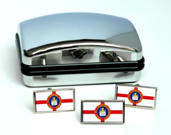 Port of London Authority Rectangle Cufflink and Tie Pin Set
