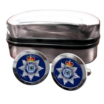 Port of Liverpool Police Round Cufflinks