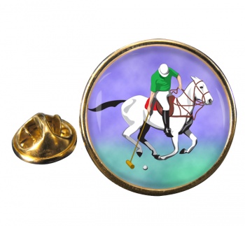Polo Round Pin Badge