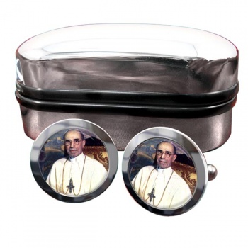 Pope Pius XII Round Cufflinks