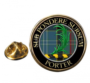 Porter Scottish Clan Round Pin Badge