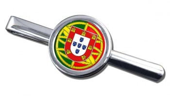 Brasao de armas de Portugal Round Tie Clip