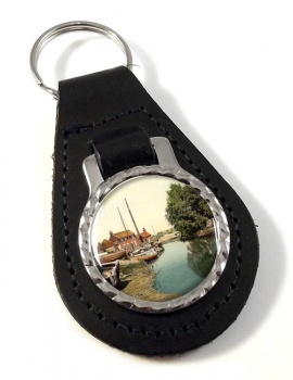 The Staithe Potter Heigham Norfolk Leather Key Fob