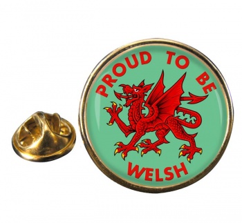 Welsh and Proud Round Pin Badge