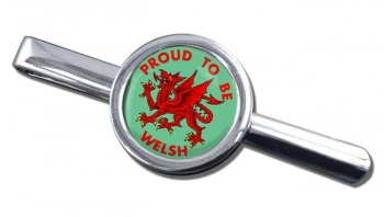 Welsh and Proud Round Tie Clip