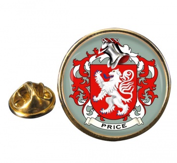Price Coat of Arms Round Pin Badge