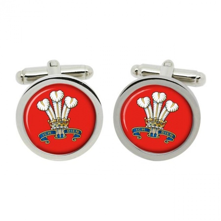 Prince Of Wales's Division, British Army Cufflinks in Chrome Box