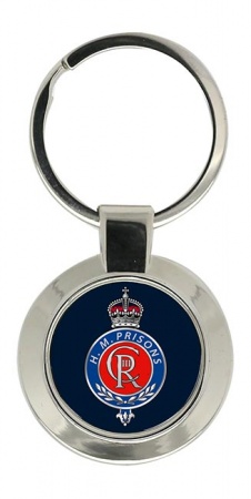 HM Prisons CR King's Crown Chrome Key Ring