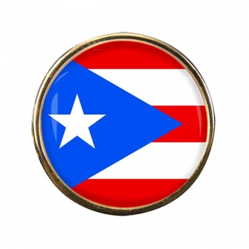 Puerto Rico Round Pin Badge