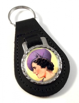 Elizabeth Queen Consort Leather Key Fob