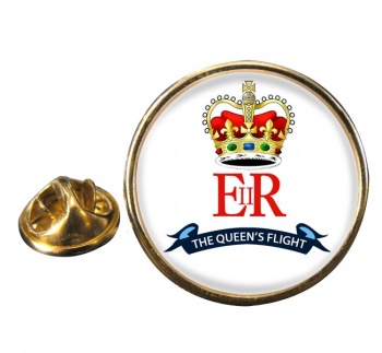 Queen's Flight (Royal Air Force) Round Pin Badge