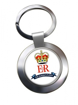 Queen's Flight (Royal Air Force) Chrome Key Ring