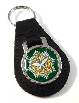 Queen's Own Gurkha Transport Regiment (British Army) Leather Key Fob