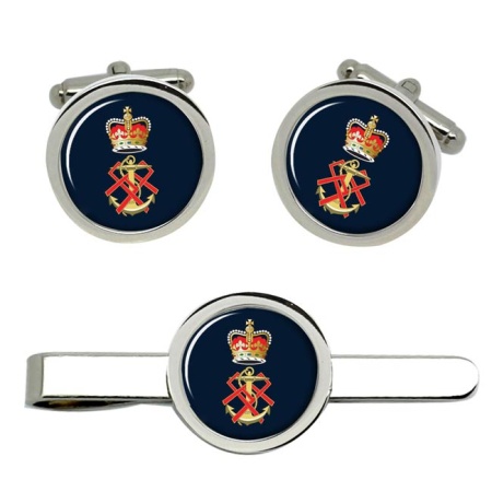 Queen Alexandra's Royal Naval Nursing Service ER, Royal Navy Cufflink and Tie Clip Set