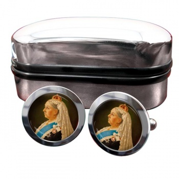 Queen Victoria Round Cufflinks