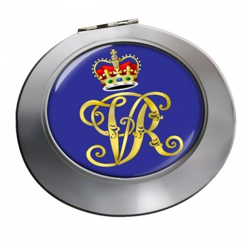 Monogram of Queen Victoria Chrome Mirror