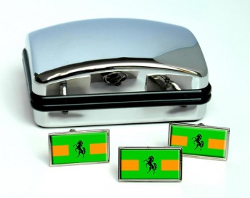 QwaQwa (South Africa) Flag Cufflink and Tie Pin Set