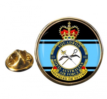 11 Squadron RAAF Round Pin Badge