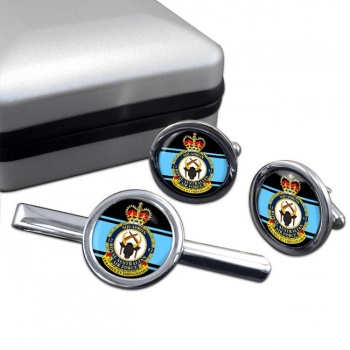 12 Squadron RAAF Round Cufflink and Tie Clip Set