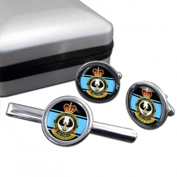 2 Squadron RAAF Round Cufflink and Tie Clip Set