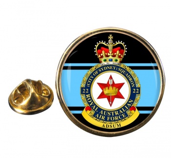 22 Squadron RAAF Round Pin Badge