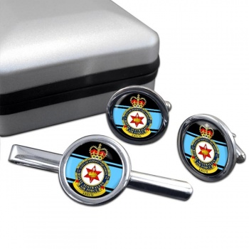 22 Squadron RAAF Round Cufflink and Tie Clip Set