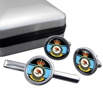 285 Squadron RAAF Round Cufflink and Tie Clip Set