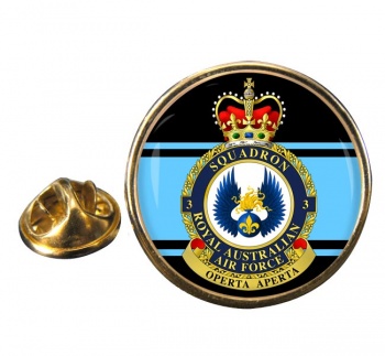 3 Squadron RAAF Round Pin Badge