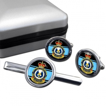 3 Squadron RAAF Round Cufflink and Tie Clip Set