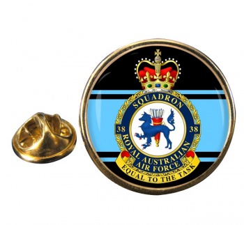 38 Squadron RAAF Round Pin Badge