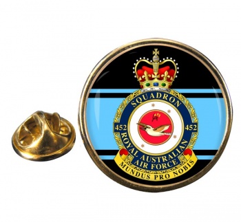 452 Squadron RAAF Round Pin Badge