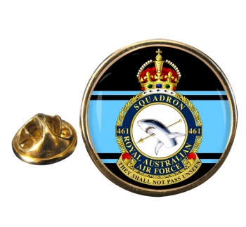 461 Squadron RAAF Round Pin Badge