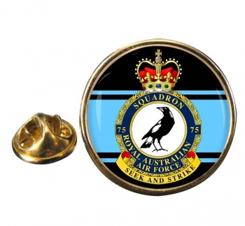 75 Squadron RAAF Round Pin Badge