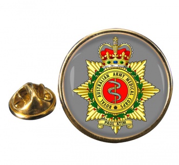Royal Australian Army Medical Corps (Grey) Round Pin Badge