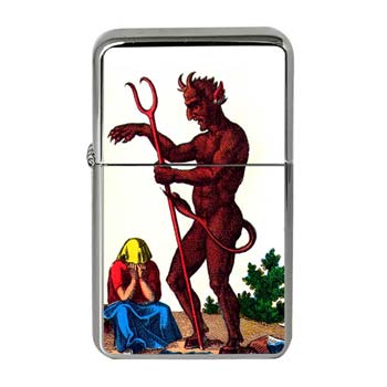 UK Gift Shop Tarot (Le Diable, the Devil) Flip Top Lighter