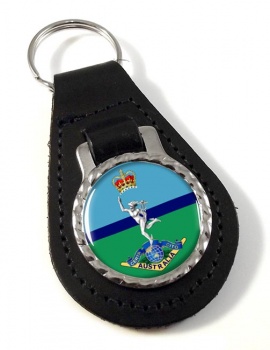 Royal Australian Corps of Signals Leather Key Fob