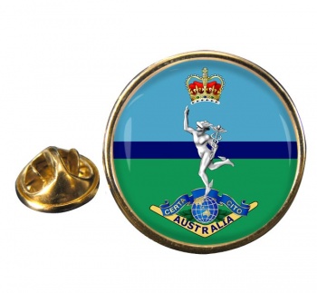 Royal Australian Corps of Signals Round Pin Badge