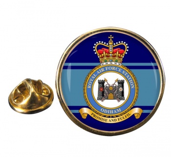 RAF Station Odiham Round Pin Badge