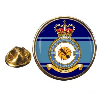 No. 5001 (Light) Airfield Construction Squadron (Royal Air Force) Round Pin Badge