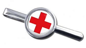 Red Cross Round Tie Clip