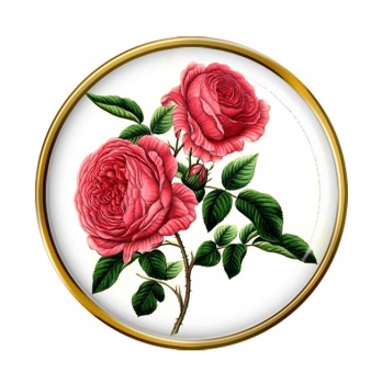 Roses Round Pin Badge