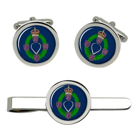 Royal Electrical and Mechanical Engineers REME, British Army 1942 Cufflinks and Tie Clip Set