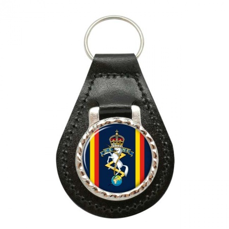 Corps of Royal Electrical and Mechanical Engineers REME, British Army CR Leather Key Fob